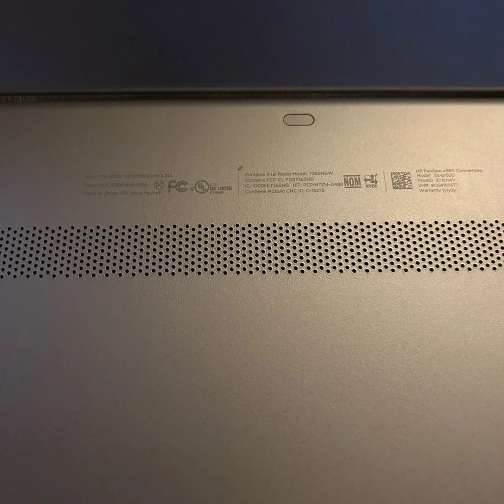 HP Gray x360 pavilion convertible laptop